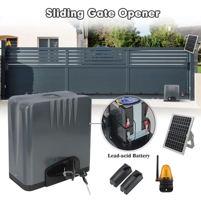 automati1000kgc door sliding gate operator with battery and mobile app support