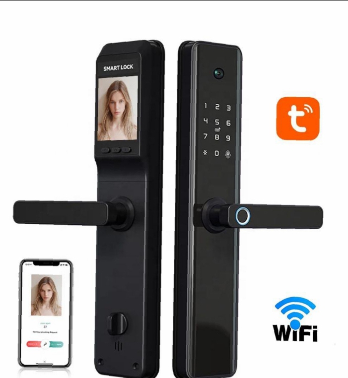 Fingerprint Lock With Camera, Pin/ Card /Tuya Apps Unlock